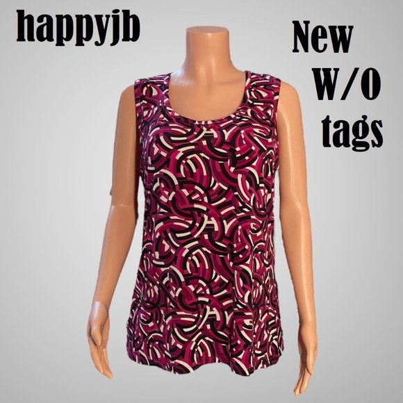 NWOT Just My Size Easy Dressing Sleeveless Top Blouse Size 1X - Picture 2 of 7